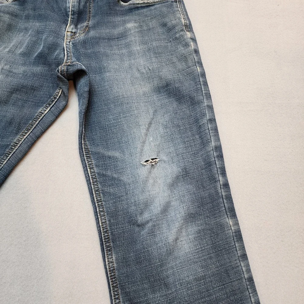 Weatherproof Vintage Fleece Lined Men's Regular Fit Distressed Jeans  32x32 Blue
